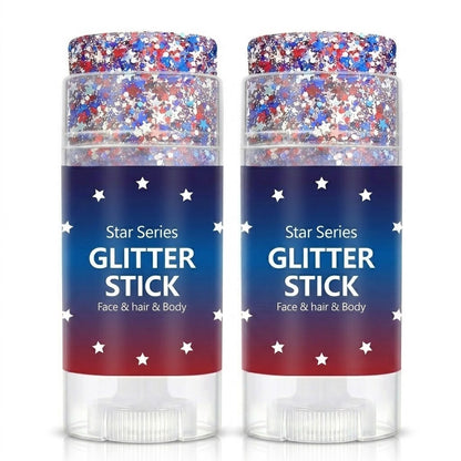 Elyviana Festival Rave Body & Face Glitter: High-Shine Star Sequins Cosmetic Makeup (Upsell)
