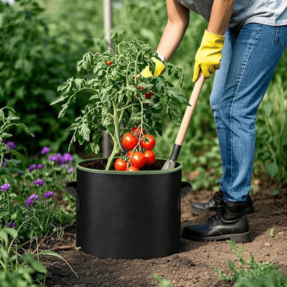 🌱Elyviana 5-Pack 5 Gallon Grow Bags – Heavy Duty Aeration Fabric Pots🪴 (Upsell)