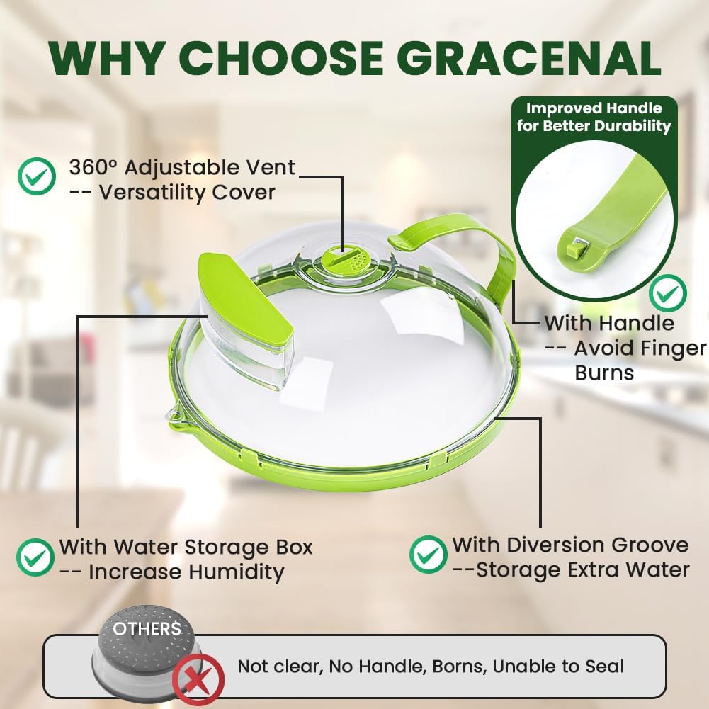 🍽️Elyviana Microwave Food Cover with Built-In Steamer🔥 (Upsell)