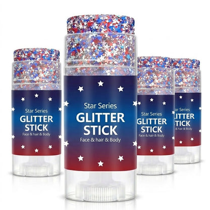 Elyviana Festival Rave Body & Face Glitter: High-Shine Star Sequins Cosmetic Makeup (Upsell)