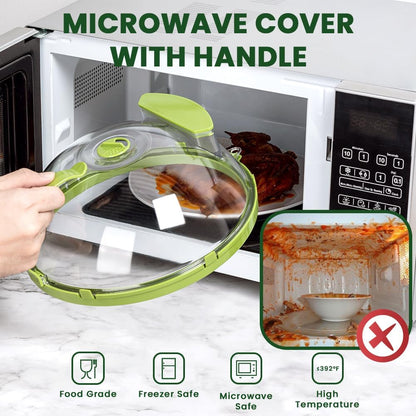 🍽️Elyviana Microwave Food Cover with Built-In Steamer🔥 (Upsell)