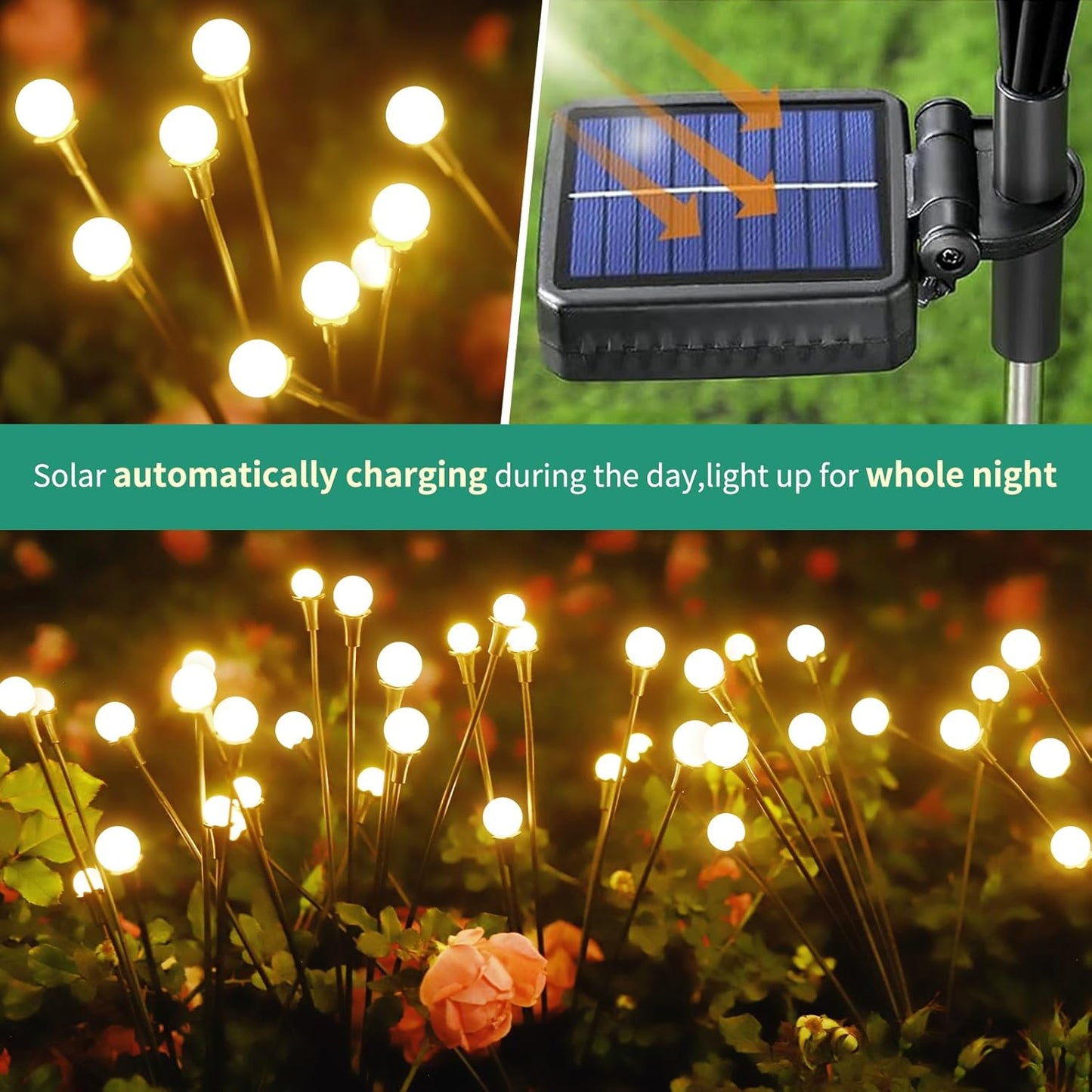 Elyviana Solar Firefly Lights | Waterproof Outdoor Decor