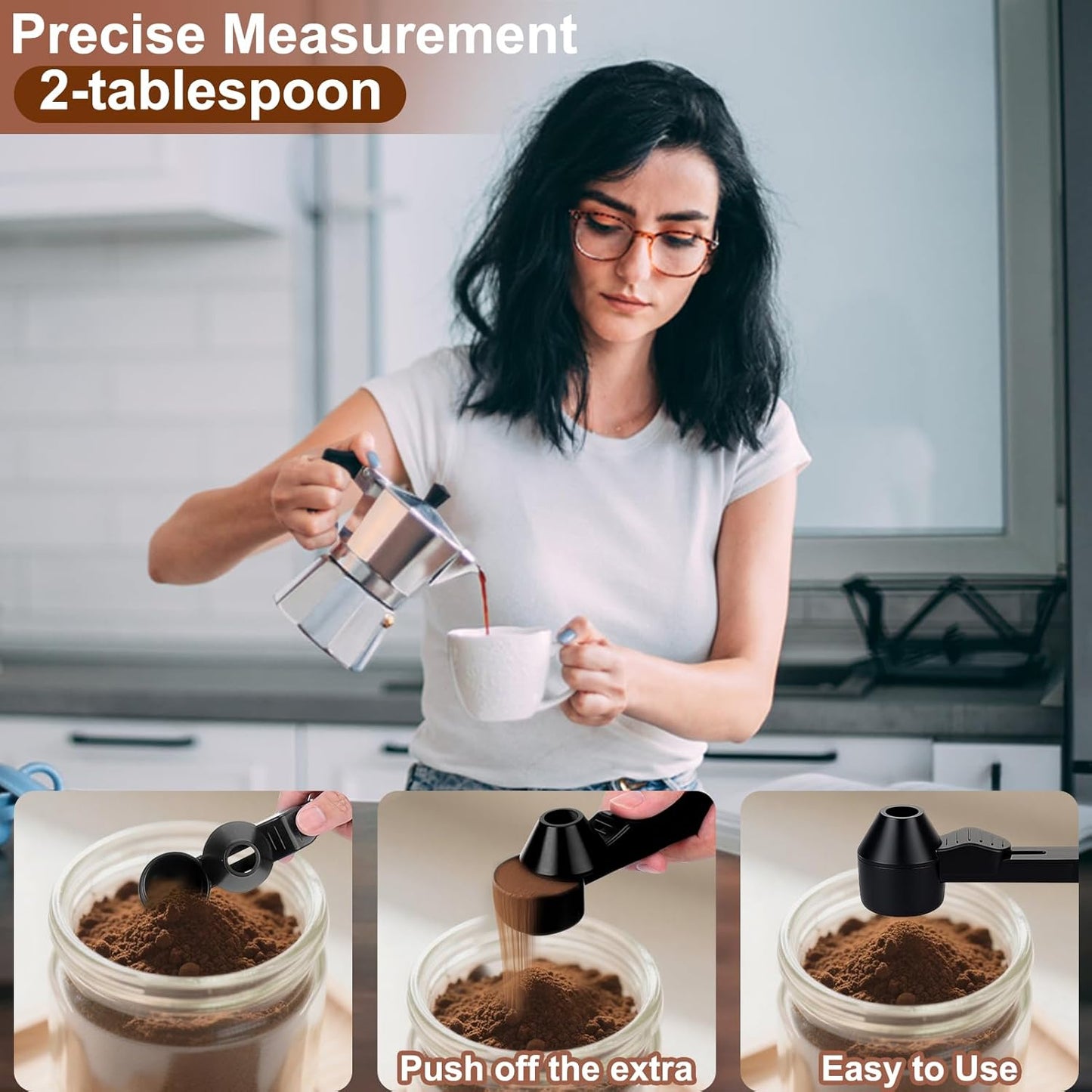 ✨Elyviana Innovative Coffee Scoop | Mess-Free Round Spoon☕ (Upsell)