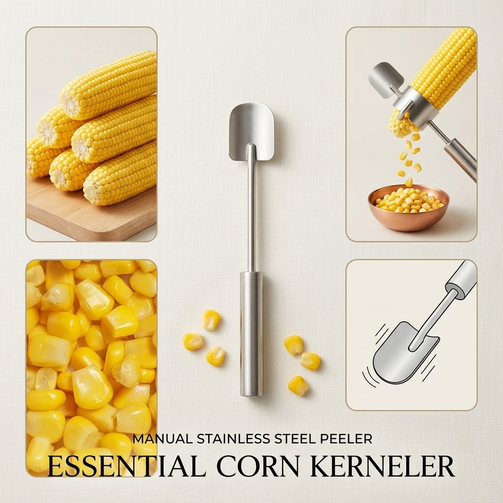 Elyviana Stainless Steel Corn Peeler – Premium Kernel Stripping Tool