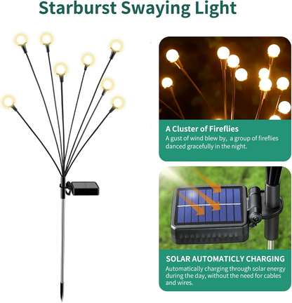 Elyviana Solar Firefly Lights | Waterproof Outdoor Decor
