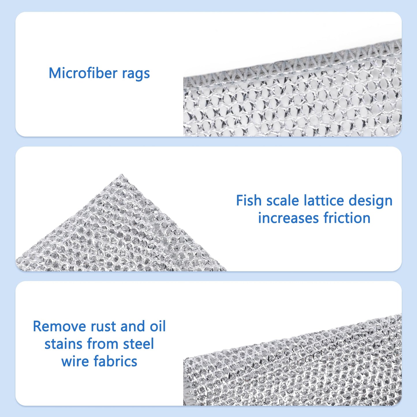Elyviana Double-Sided Wire Dishwashing Cloth for Kitchen