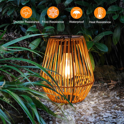 ☀️Elyviana Handwoven Rattan Solar Lantern💡 (Upsell)