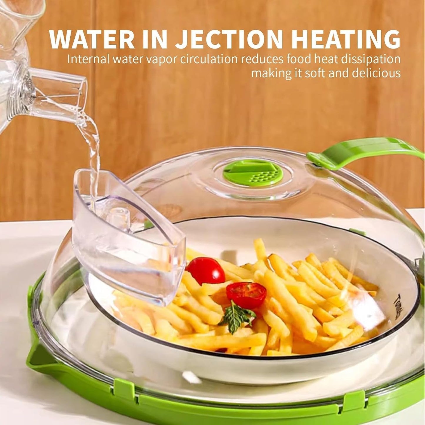 🍽️Elyviana Microwave Food Cover with Built-In Steamer🔥 (Upsell)