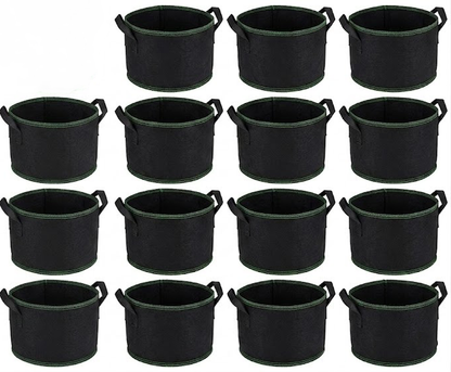 🌱Elyviana 5-Pack 5 Gallon Grow Bags – Heavy Duty Aeration Fabric Pots🪴 (Upsell)