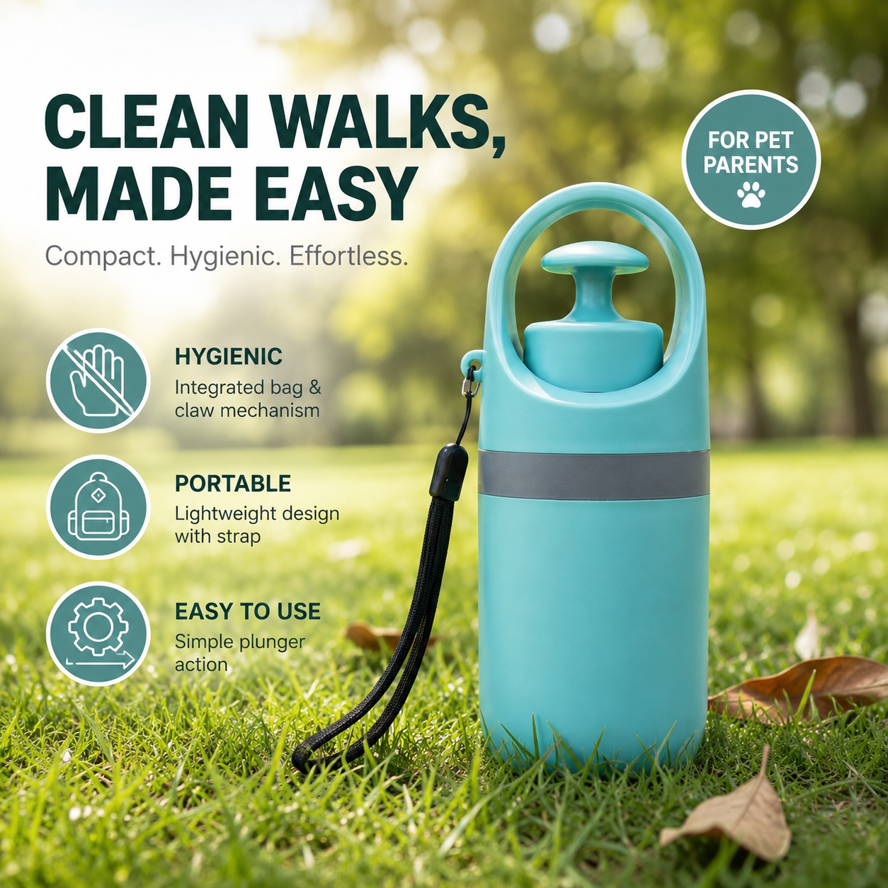 Elyviana Dog Poop Scooper with Bags | Portable Pet Waste Cleaner🐶