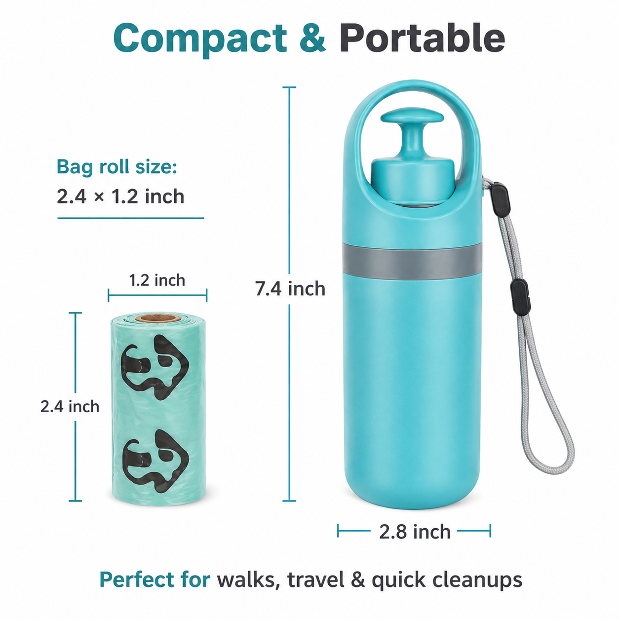 Elyviana Dog Poop Scooper with Bags | Portable Pet Waste Cleaner🐶