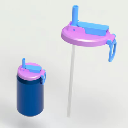 Elyviana Spill-Proof Soda Can Lid with Built-in Straw