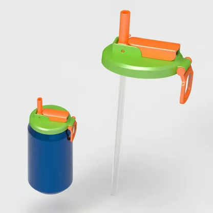 Elyviana Spill-Proof Soda Can Lid with Built-in Straw