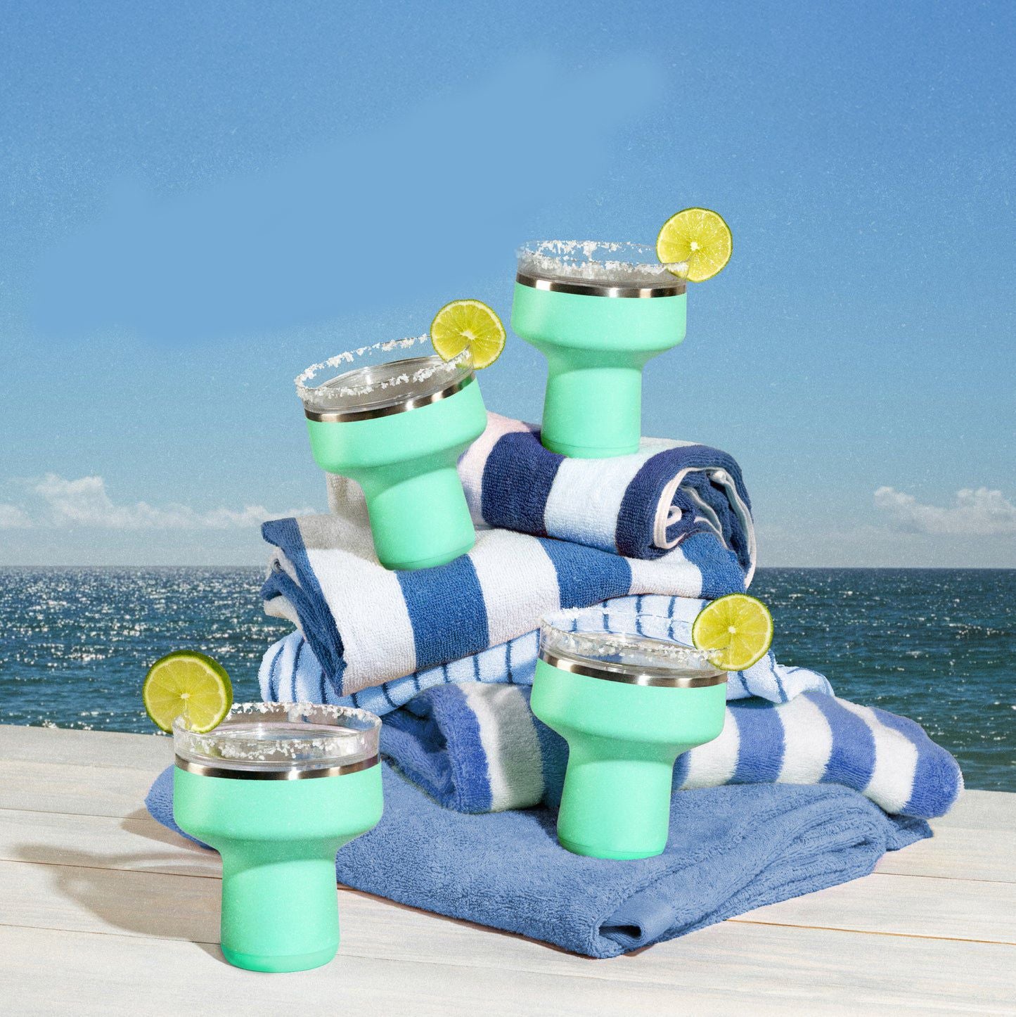 Elyviana 16 oz Cocktail Tumbler - Insulated Margarita Tumbler with Lid (Upsell)