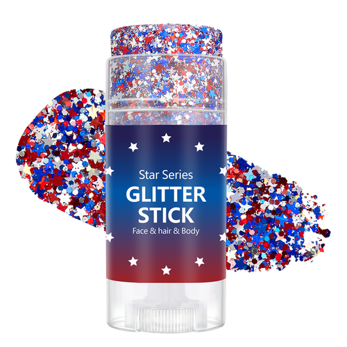 Elyviana Festival Rave Body & Face Glitter: High-Shine Star Sequins Cosmetic Makeup (Upsell)