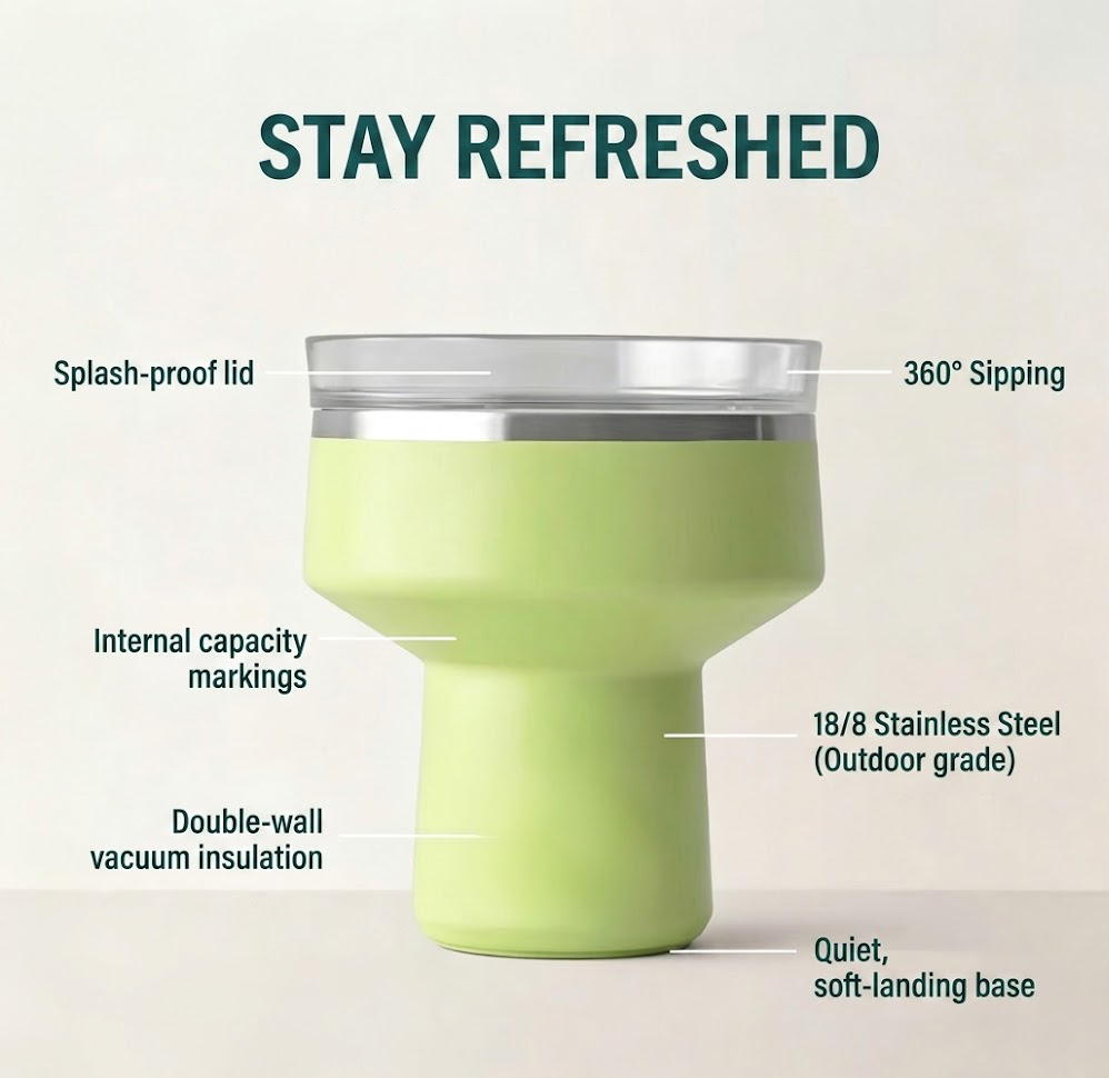 Elyviana 16 oz Cocktail Tumbler - Insulated Margarita Tumbler with Lid (Upsell)