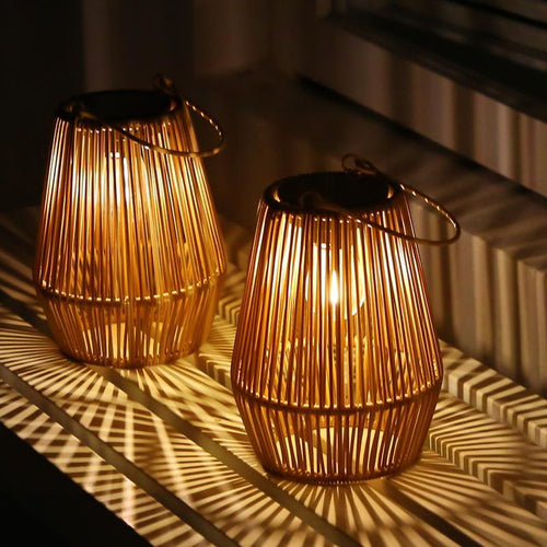 ☀️Elyviana Handwoven Rattan Solar Lantern💡 (Upsell)