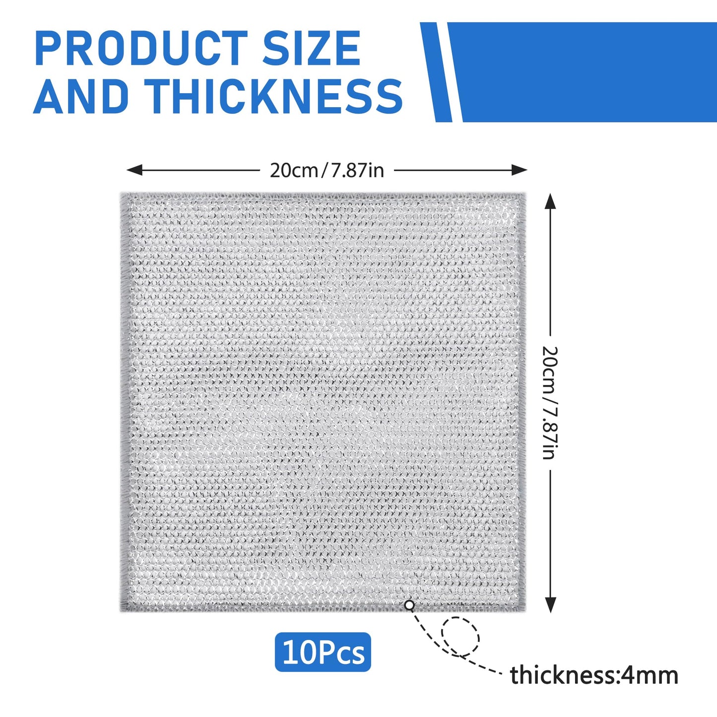 Elyviana Double-Sided Wire Dishwashing Cloth for Kitchen