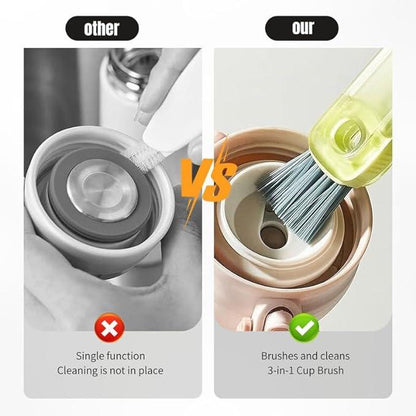 ✨Elyviana 3-in-1 Crocodile Brush 🐊 Deep Cleaning for Narrow Cup Lids & Tableware Gaps 🧼